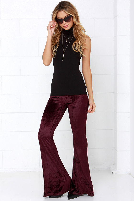 saint laurent velvet trousers