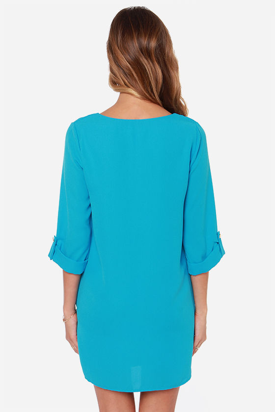 4511183 Blue Shift Dress