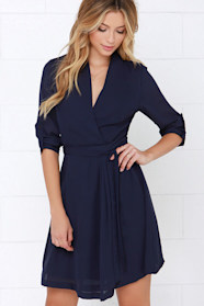 Cute Navy Blue Dress Long Sleeve Dress Wrap Dress 45 00 Lulus Cute Navy Blue Dress Long Sleeve Dress Wrap Dress 45 00 Lulus