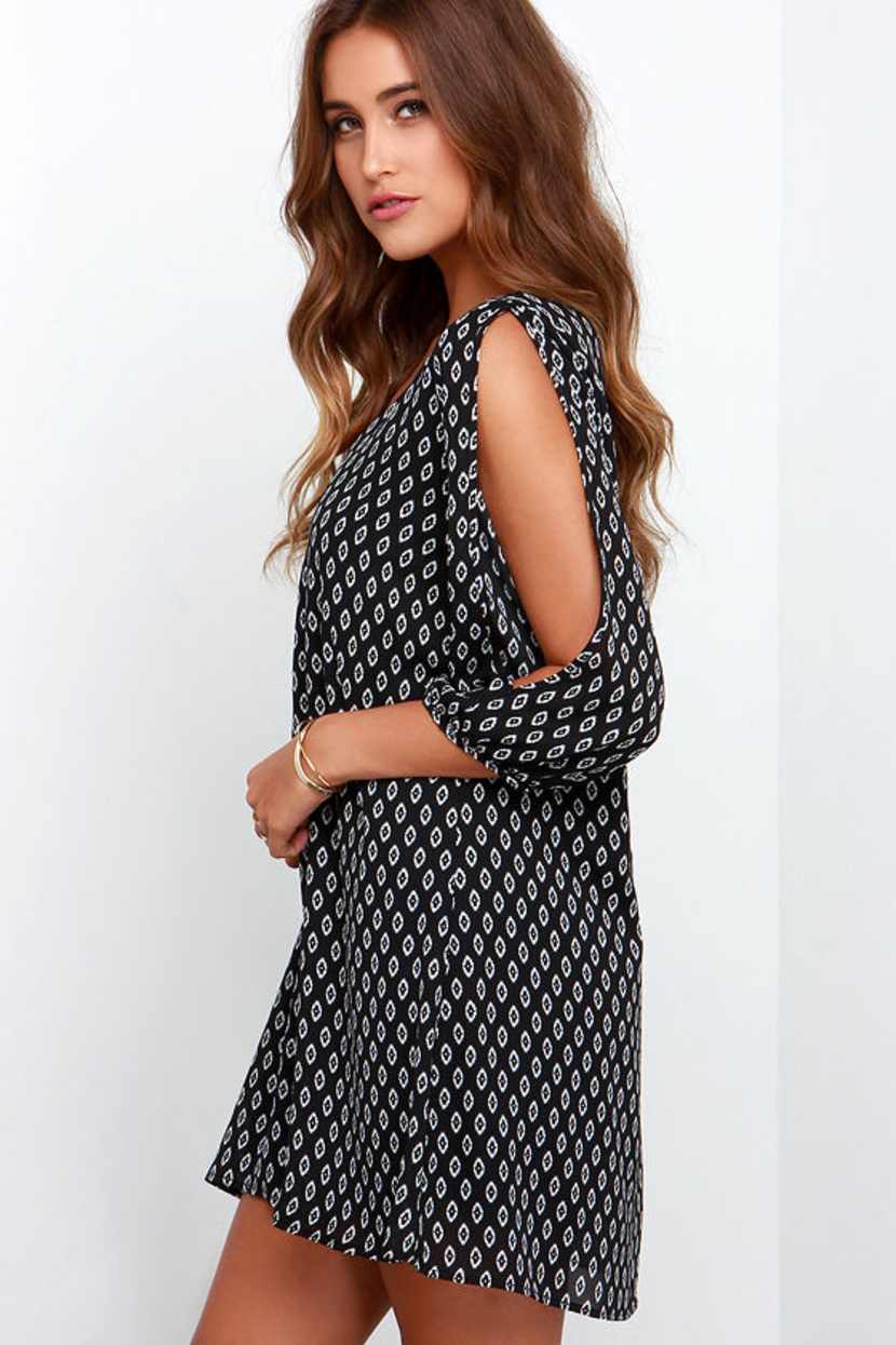 shifting dears long sleeve dress Shifting Dears Navy Blue Long Sleeve Dress