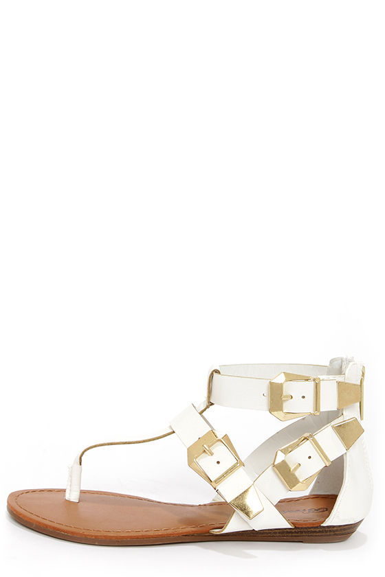 white vegan sandals