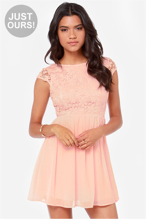 lulus peach dress