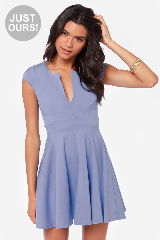 Periwinkle skater dress hotsell
