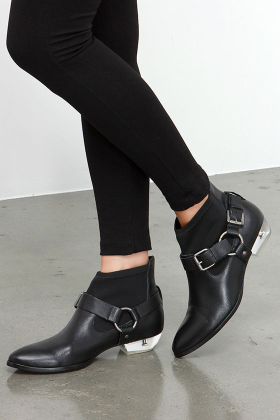 lucite heel boots