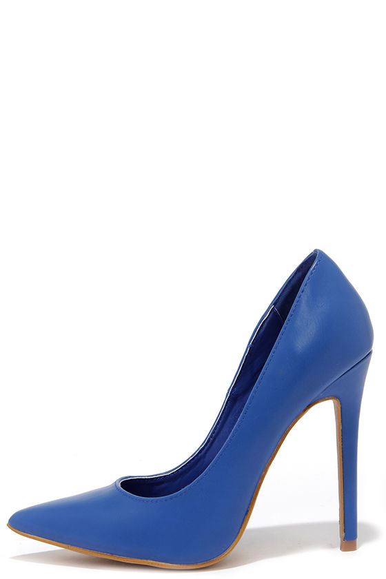 light blue pointed heels