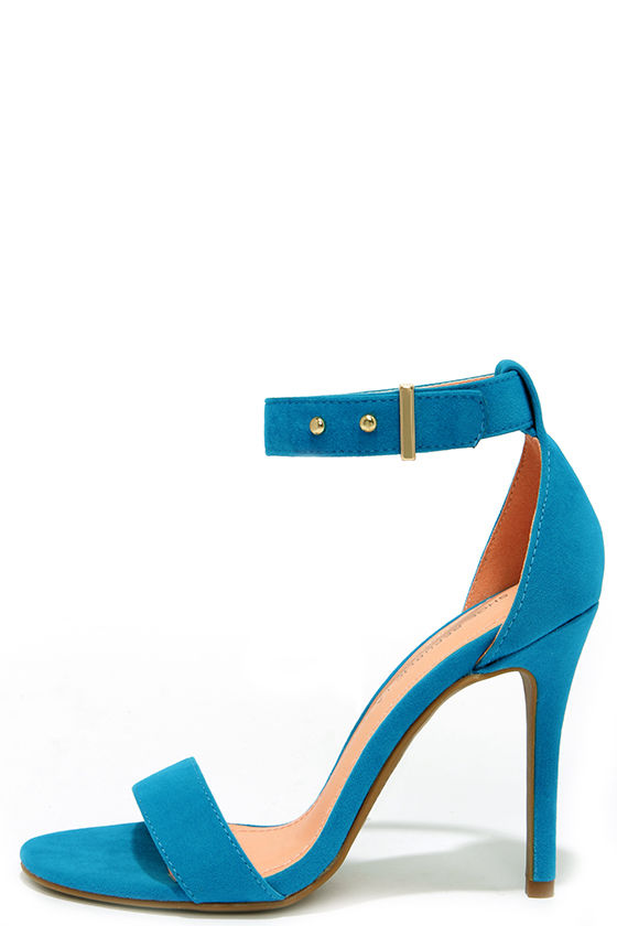 Cute Turquoise Heels - Ankle Strap Heels - Dress Sandals - $30.00 - Lulus