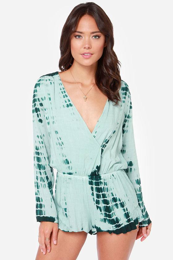 tie dye romper womens