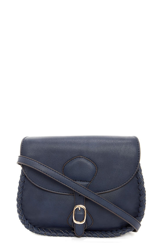 Cute Navy Blue Purse CrossBody Purse Vegan Leather Purse 57.00