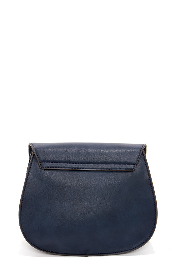 Cute Navy Blue Purse CrossBody Purse Vegan Leather Purse 57.00