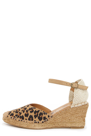 River Island Leopard Print Espadrille Wedges Esparto Jimena Wedge