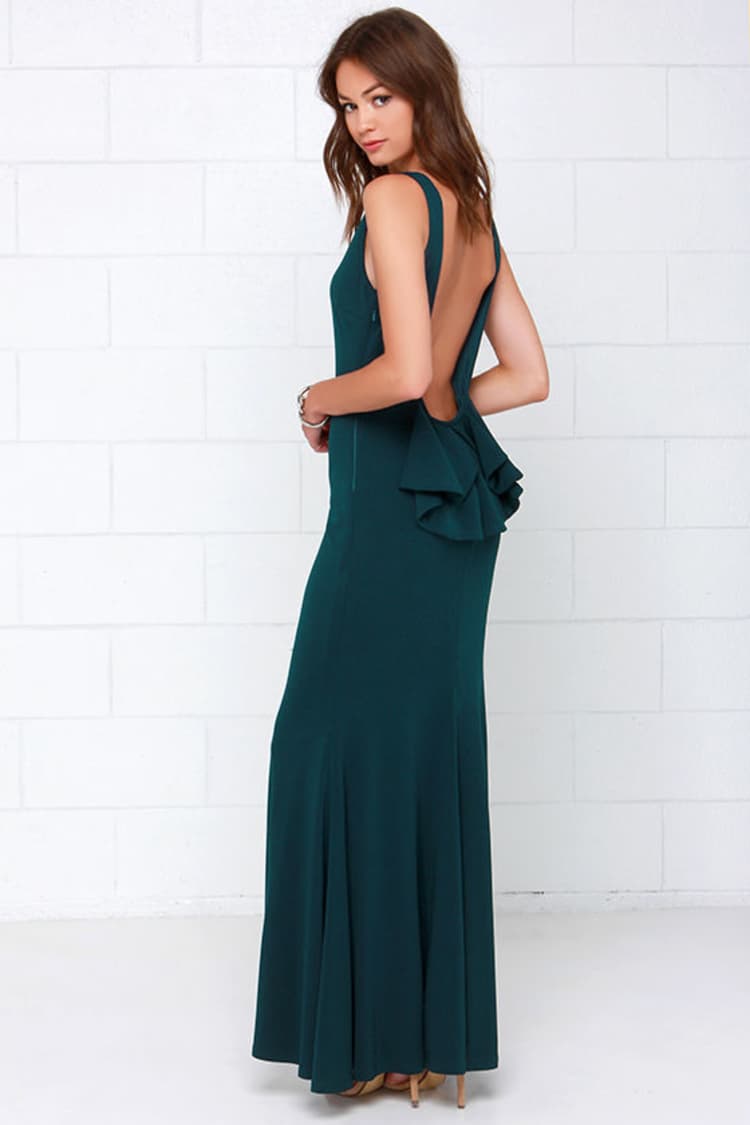 long dark teal bridesmaid dresses Halter Dark Teal Tulle On Sale Long Bridesmaid Dresses, BG51278 –  BubbleGowns