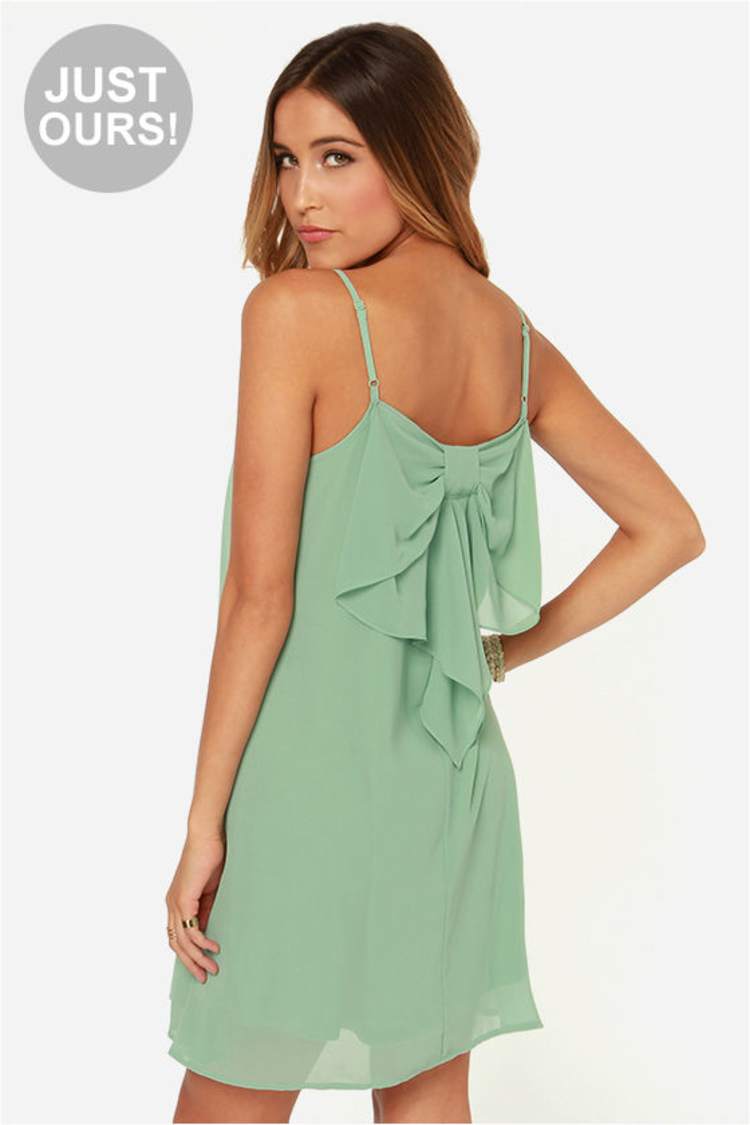 Cute Sage Green Dress - Shift Dress - Bow Dress - $37.00 - Lulus Cute Sage Green Dress - Shift Dress - Bow Dress - $37.00 - Lulus