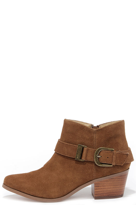 Cute Suede Booties - Ankle Boots - Tan Booties - $115.00 - Lulus