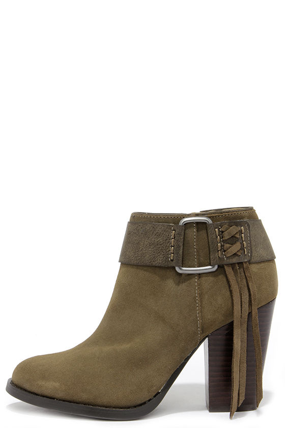 Cute Olive Booties - Suede Booties - Ankle Boots - $123.00 - Lulus