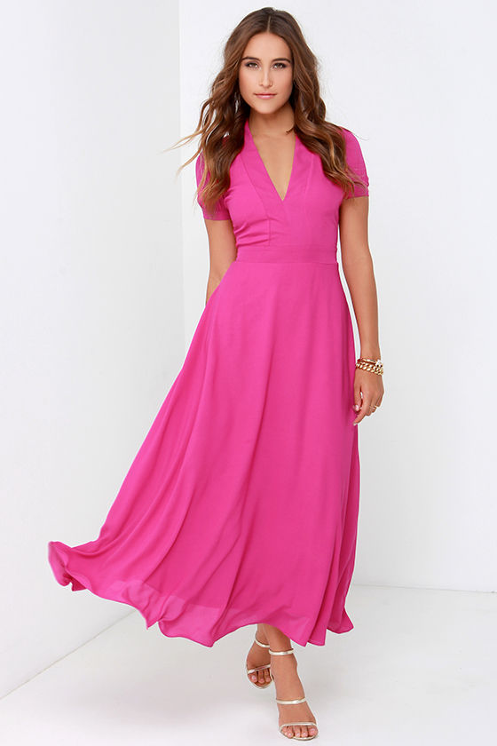 fuchsia dress asos
