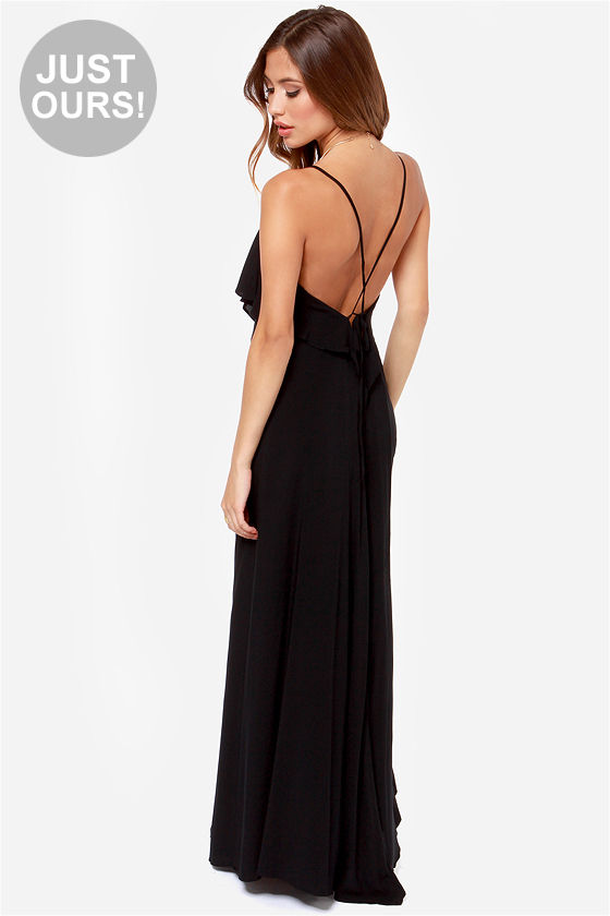 lulus black maxi