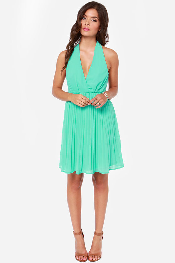 sea green dress