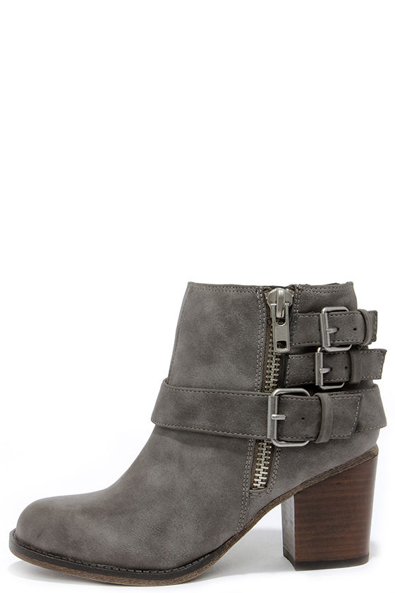 Cute Taupe Booties - Ankle Boots - Buckled Boots - $69.00 - Lulus