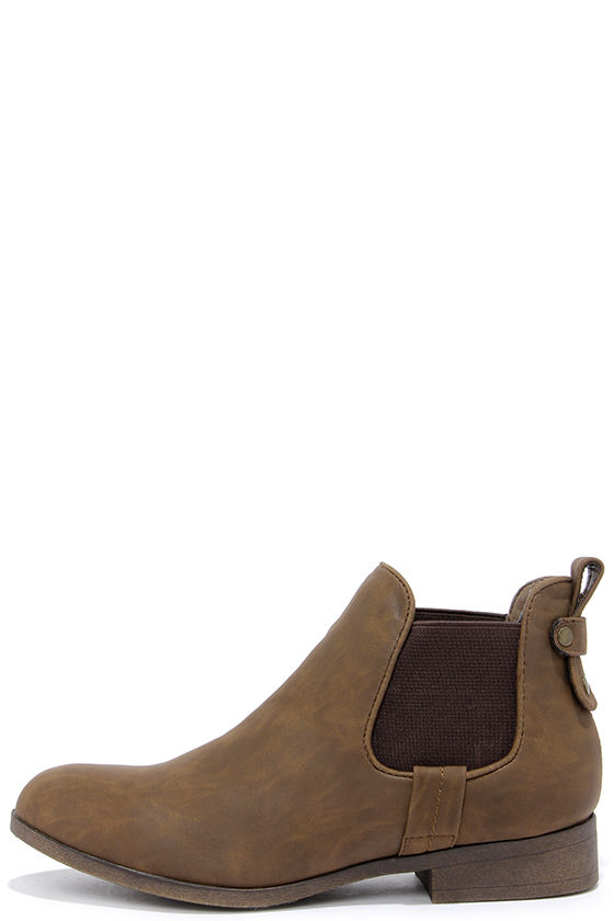 Cute Brown Booties - Chelsea Boots - Ankle Boots - $49.00 - Lulus