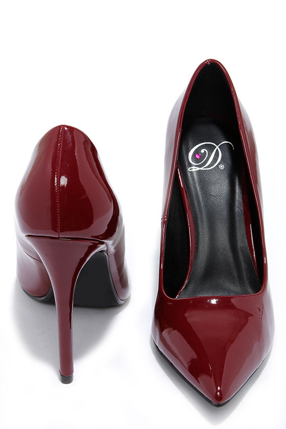 burgundy pumps for wedding
