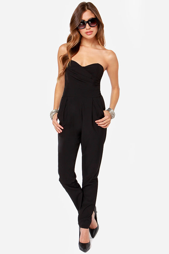 TFNC Staley Jumpsuit - Black Jumpsuit - Strapless Jumpsuit - $85.00 - Lulus