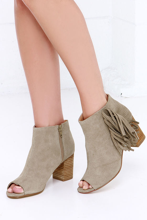 cute peep toe booties