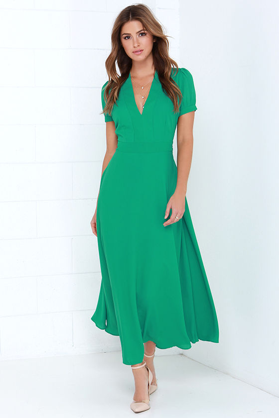 lulus green midi dress