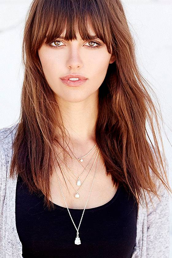 Pretty Gold Necklace - Pearl Necklace - Layered Necklace - $12.00 - Lulus