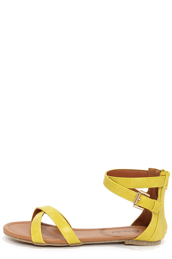 cute yellow sandals