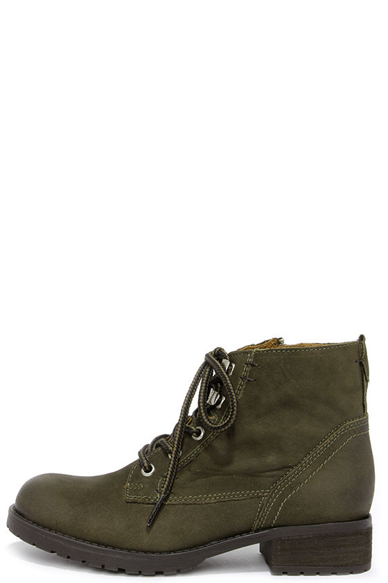 olive green ankle booties