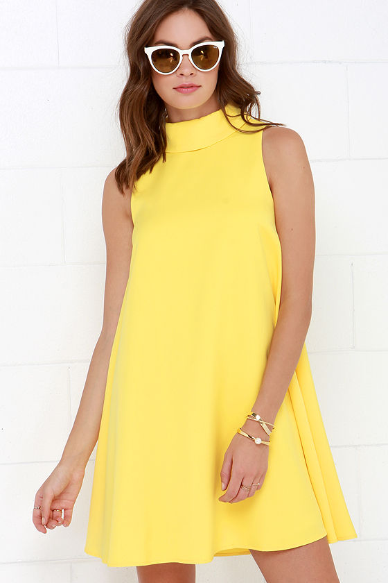 Yellow mod dress cheap