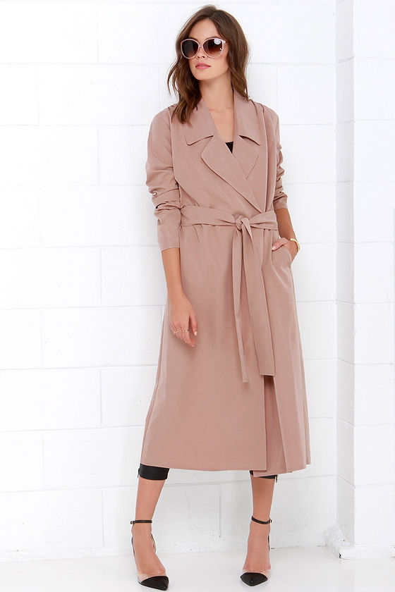 blush trench coat