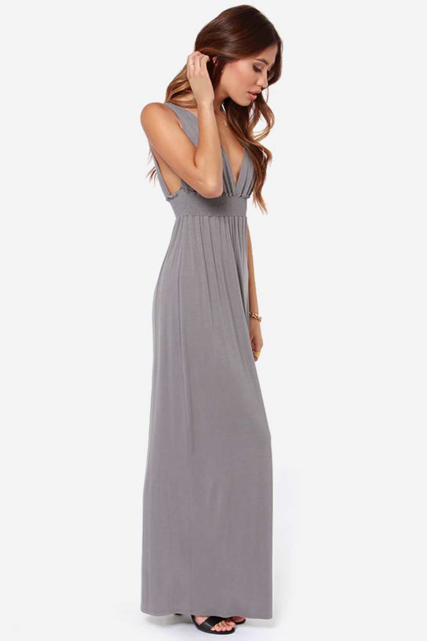 lulus grey dress Cute Grey Dress - Maxi Dress - $46.00
