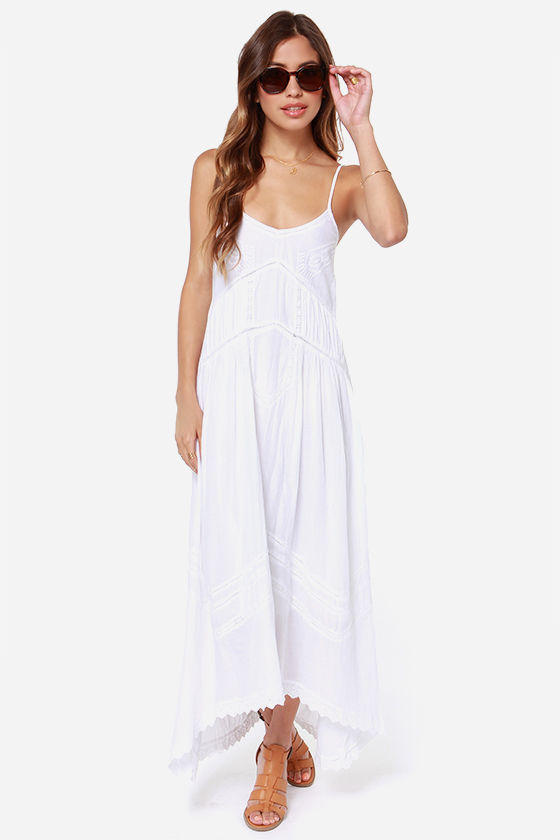 Billabong Sand Kisses Dress - White Dress - Embroidered Dress - $69.50 ...