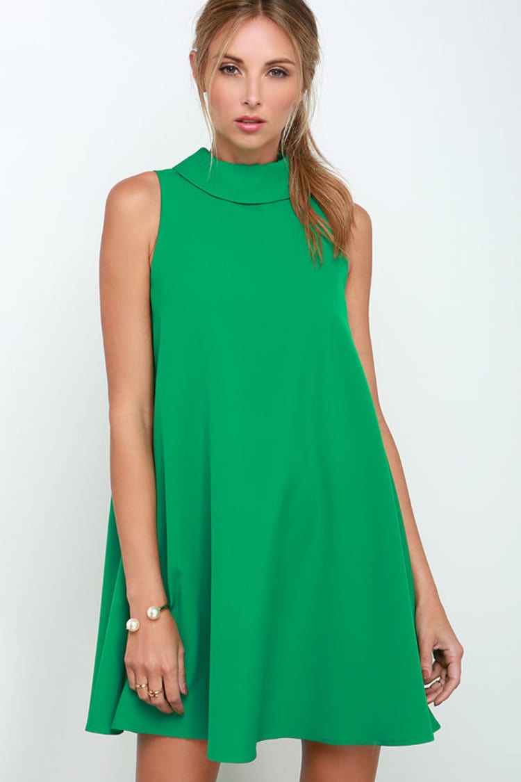 Chic Green Dress - Swing Dress - Sleeveless Dress - $66.00 - Lulus