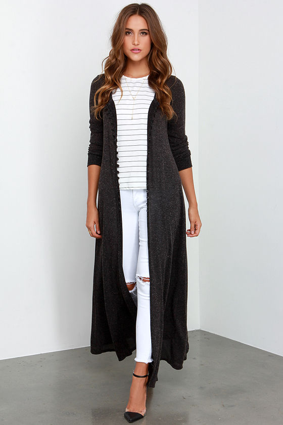 Cute Long Sweater - Black Sweater - Black Duster - $54.00 - Lulus