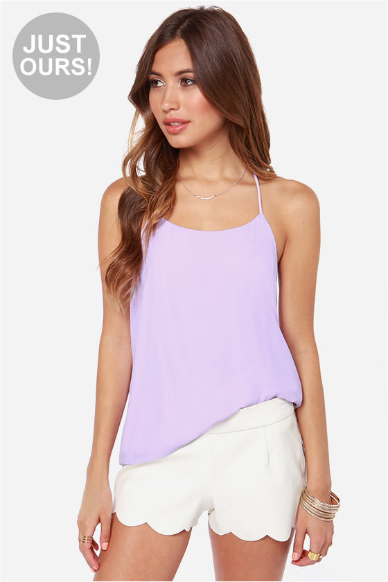 Cute Lavender Top - Tank Top - T Strap Top - $32.00 - Lulus