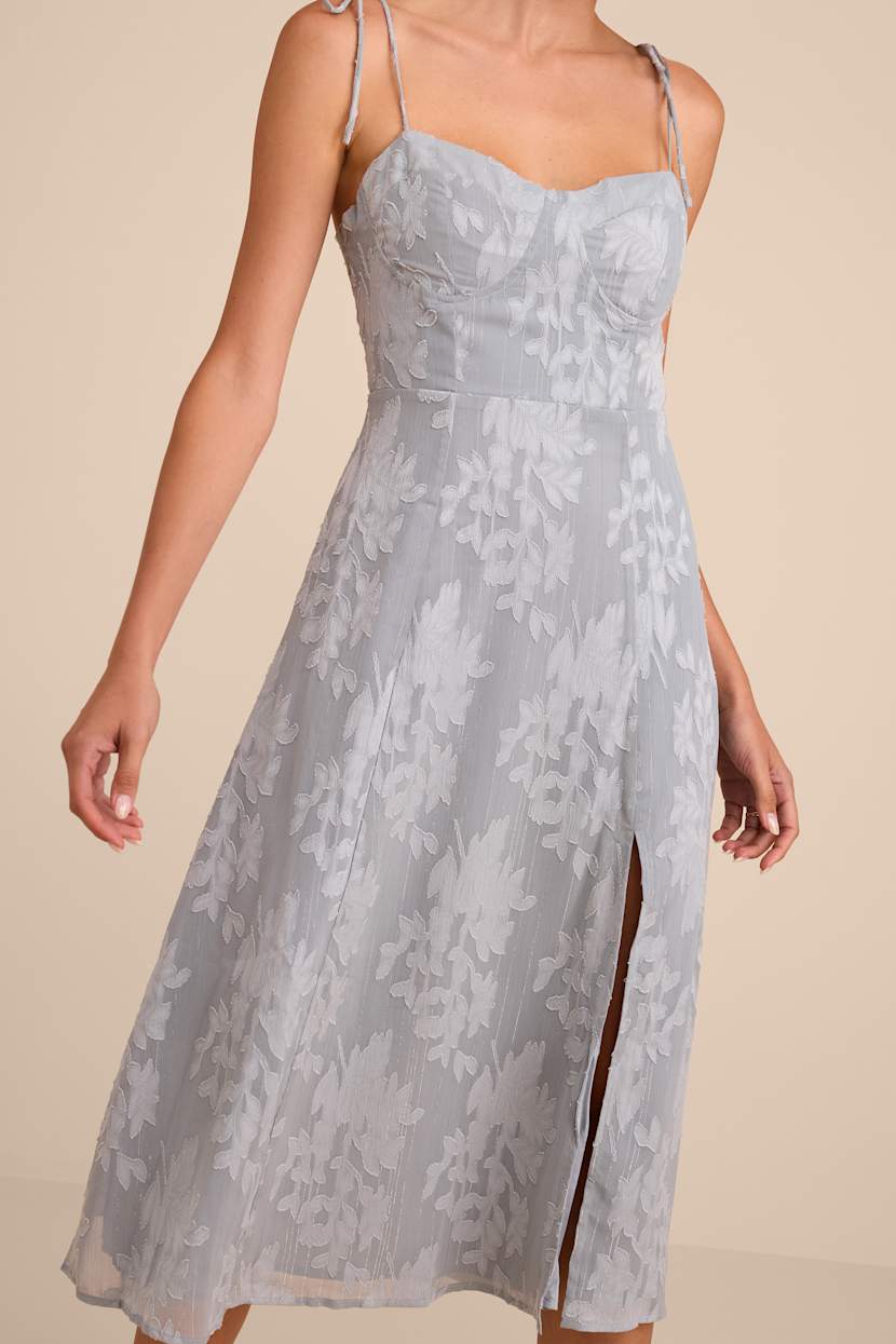 Dusty Blue Midi Dress Under $100 - Lulus