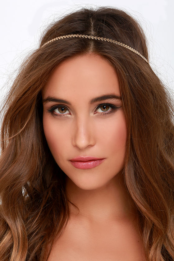 gold races headband