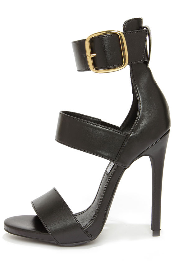 Sexy Black Heels Ankle Strap Heels Dress Sandals 99.00 Lulus
