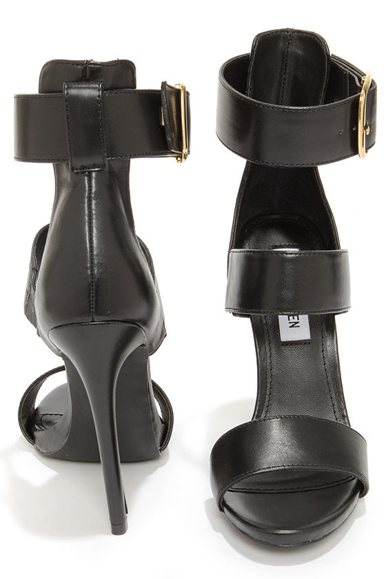 Sexy Black Heels - Ankle Strap Heels - Dress Sandals - $99.00