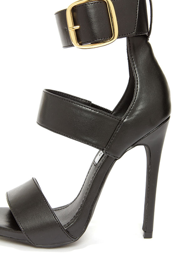 Sexy Black Heels - Ankle Strap Heels - Dress Sandals - $99.00