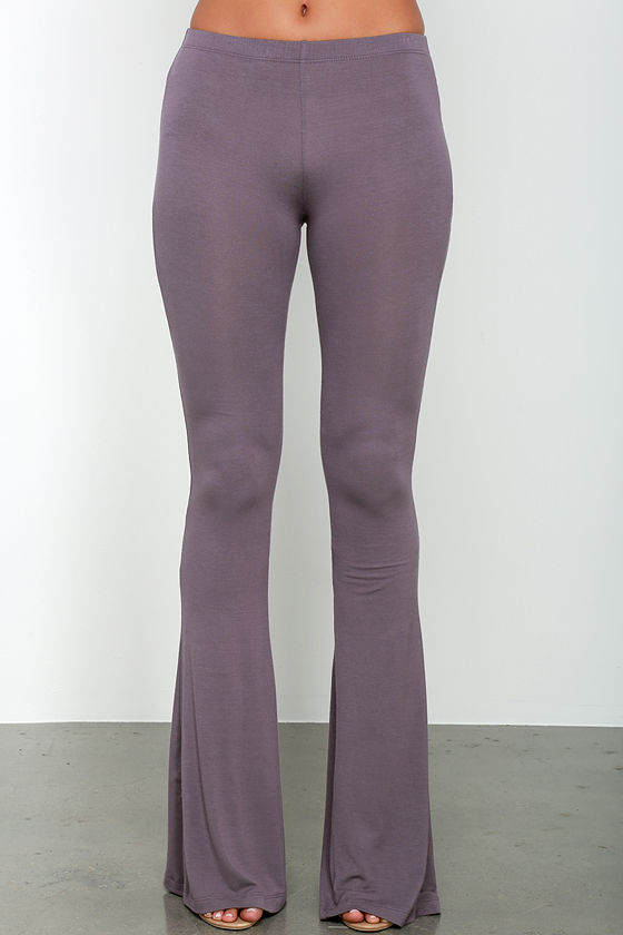purple flare pants