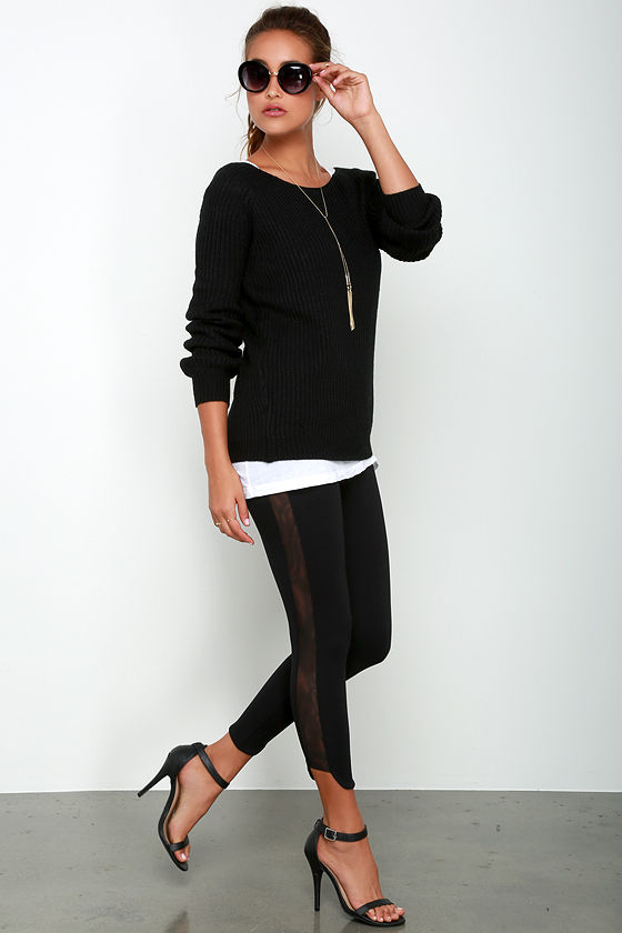 dressy black leggings