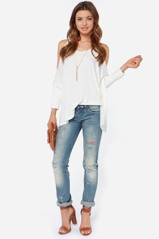 Whim Lace Top in Ivory main image 1