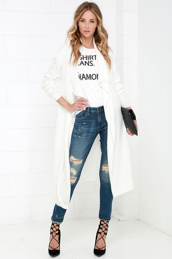 long white sweaters
