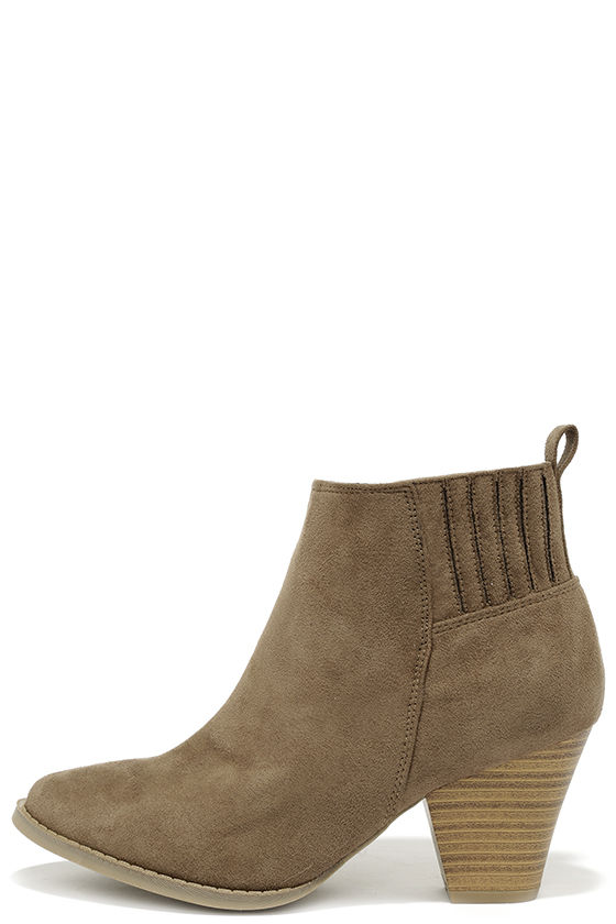 flat taupe boots