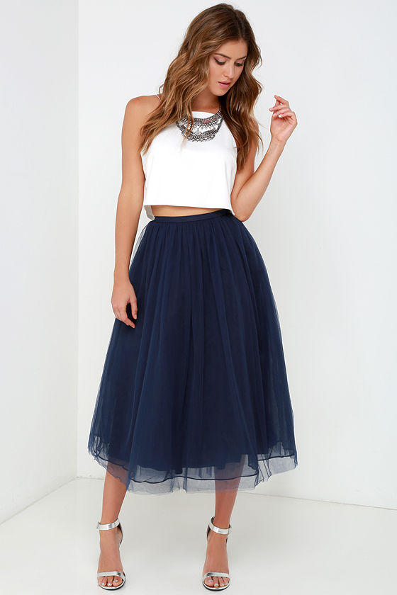 navy blue skirt and jacket