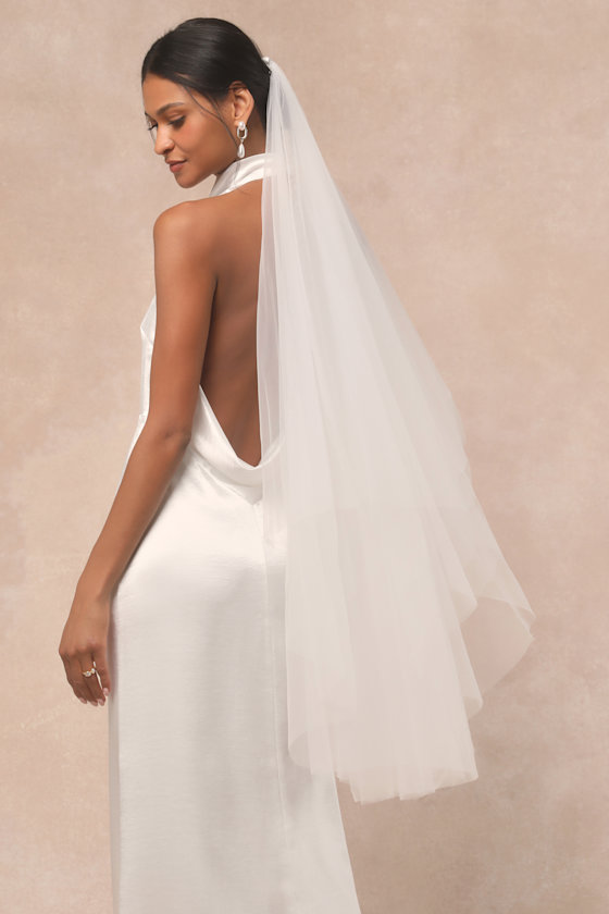 Forever Promise White Tulle Veil 1