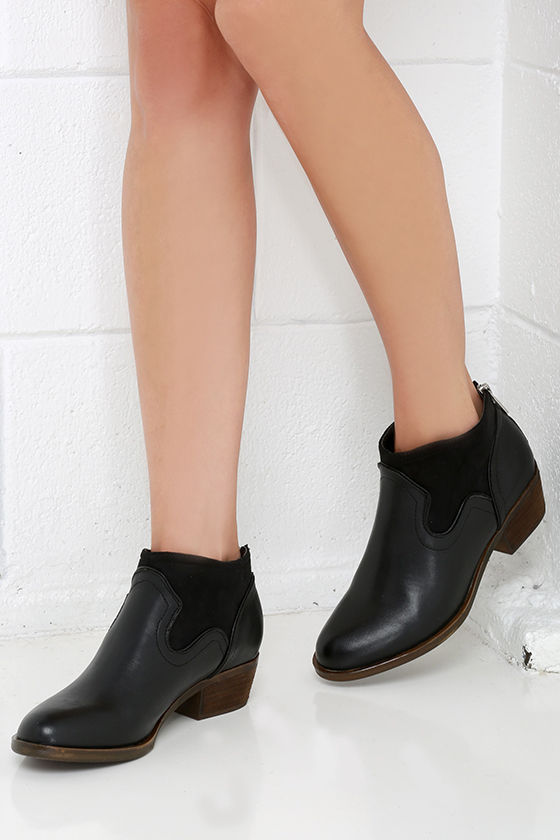 gabor black ankle boots
